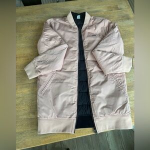 Vans Women's Reversible Pink Blush & Black winter snow Bomber Jacket